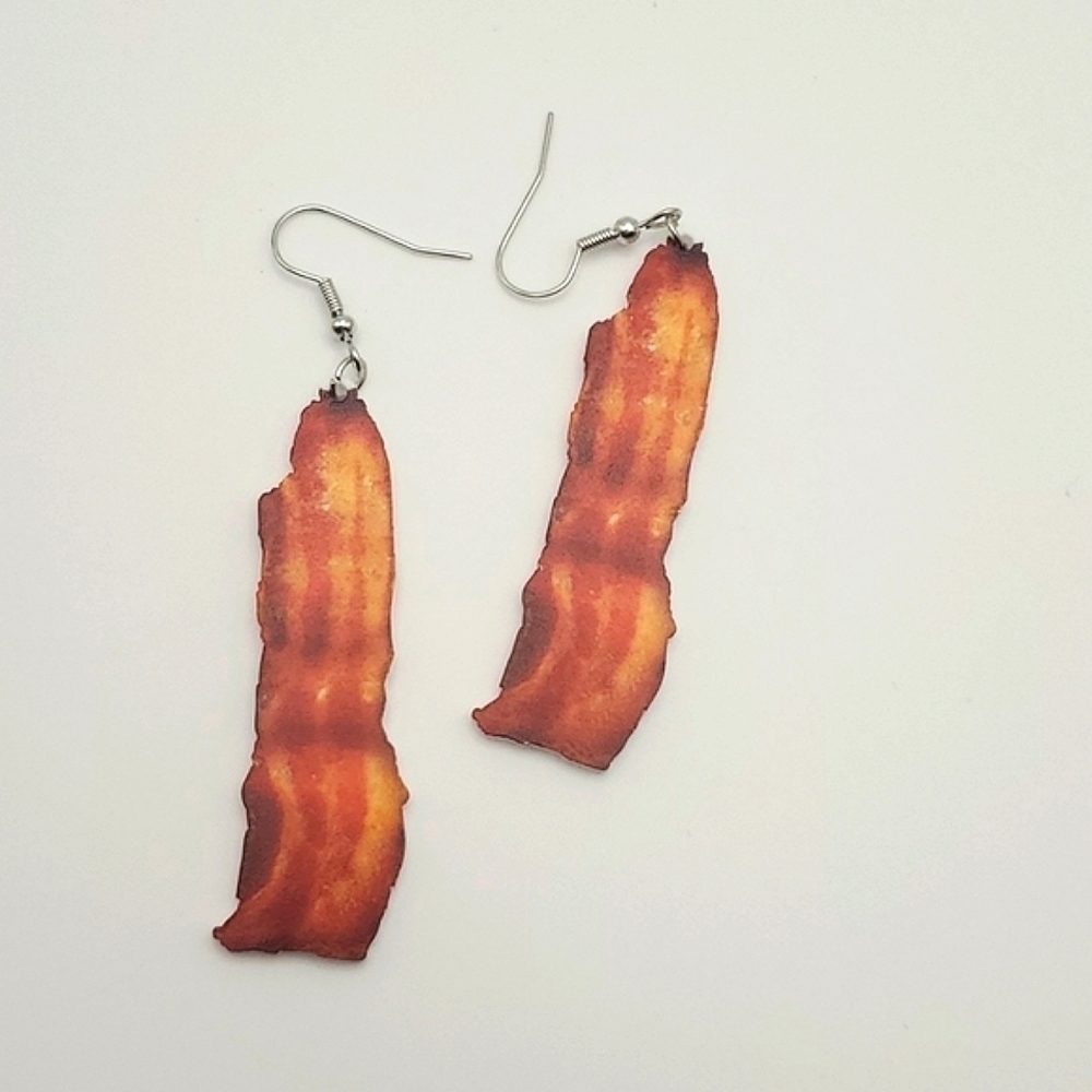 Realistic Bacon Earrings